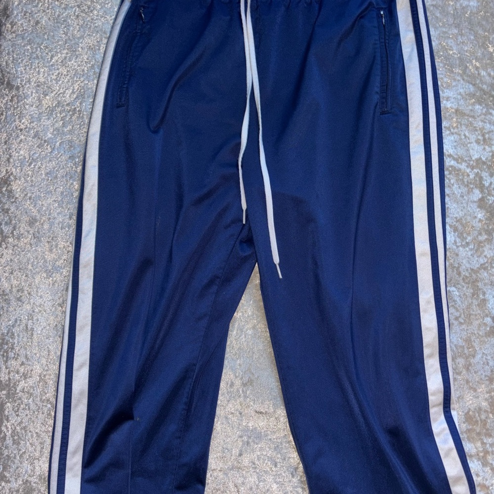 Vintage Adidas Blue Button Down Track Pants